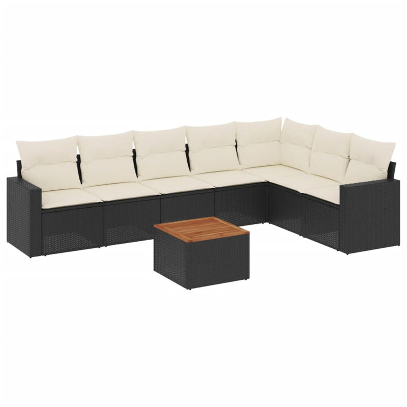 Vidaxl Garden Sofa Set Black