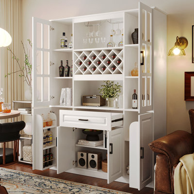 Finnick 74" H Freestanding Wine Bar Cabinet