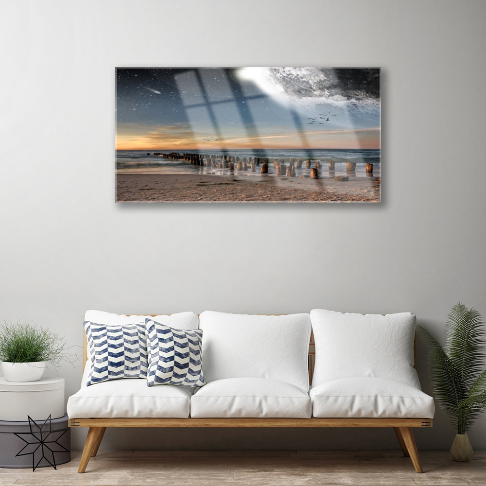 Glasbild Ocean Beach Landschaft