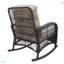 Chaise berçante d'extérieur en fer avec coussins Demeca