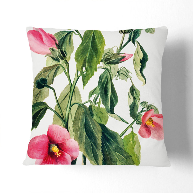 Rose Gentian Floral Scatter Cushion, 40cm H x 40cm W x 15cm D, Black