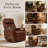33" Wide Genuine Leather 360° Swivel Rocker Manual Recliner with Wingback and Flared Arms Design