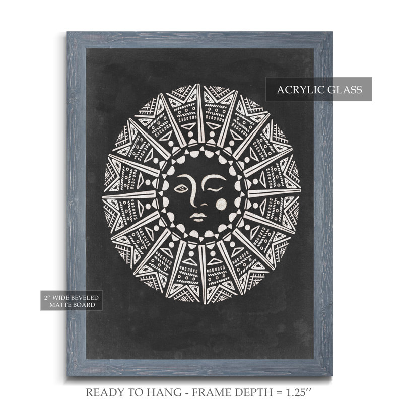 Moon Light I '- reproduction d'art encadrée, H 44 po x l 32 po x P 1,25 po, Toile avec cadre gris, Pas de tapis