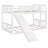 Twin Over Twin Bunk Bed With Slide And Ladder, White-1160525719