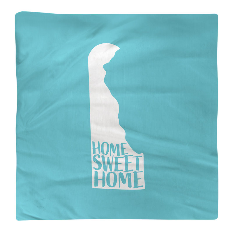 Cotton, Polyester Cities & Maps Square Napkin, Teal, 10" W x 10" D, Cotton