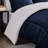 Navy+ Comforter - Full/queen, To , Down Alternative, 2 Shams & 1 Dec Pillow Full/queen , With-117331827