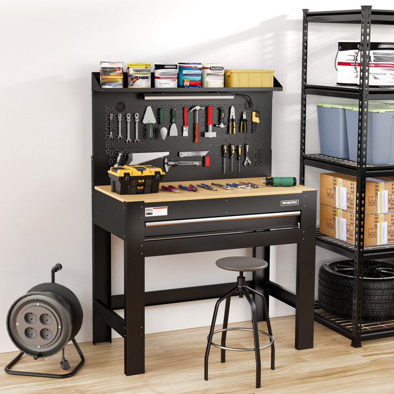 Marenesco 45'' W Manufactured Wood Top Workbench