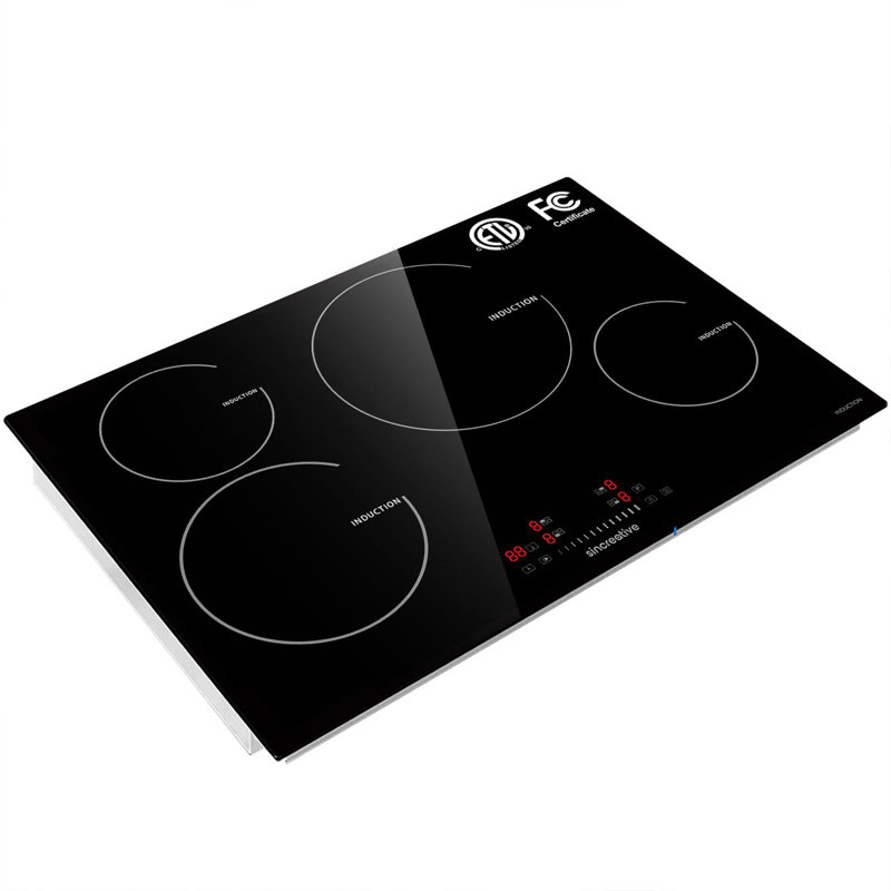Plaque de cuisson électrique en céramique 29,92 po avec 4 éléments