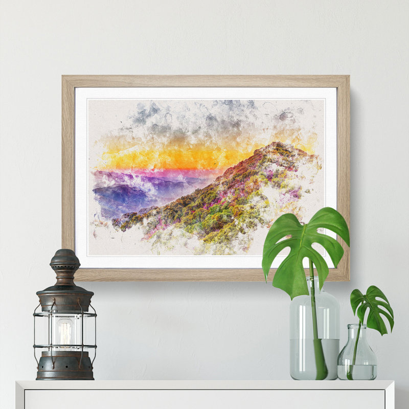 Sequoia National Park in Nevada - Picture Frame Painting Print, 33cm H x 45cm W x 2cm D, Oak Framed