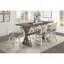 Mobilier de salle à manger à hauteur de comptoir rustique en bois d'hévéa