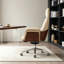 Chaise de bureau simple en similicuir réglable-132936294