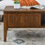 Table basse cannelée moderne Mid Century