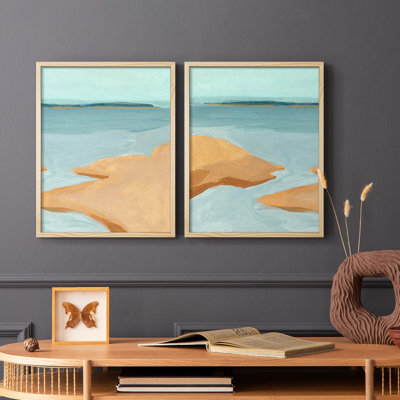 «Out on the Sandbar III», reproduction encadrée de qualité supérieure - prête à être accrochée - aucun clou requis - aucun clou requis