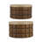 S/2 Wood Box L:9.5x9.5x5.5" S:8x8x4.5"