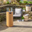 Himanshu Round Douglas Fir Wood Propane Smokeless Fire Pit Table with Hidden Fuel Tank