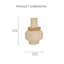 Petit vase de table Contour Small avec accents en bois et finition mate-123273978-123273976