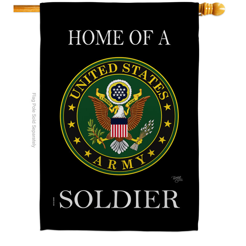 Style soldat de l’armée à 2 faces polyester 40 x 28 po Drapeau pour la maison, Armée