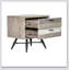 Table de chevet 2 tiroirs Bridges en bois d'acacia deux tons