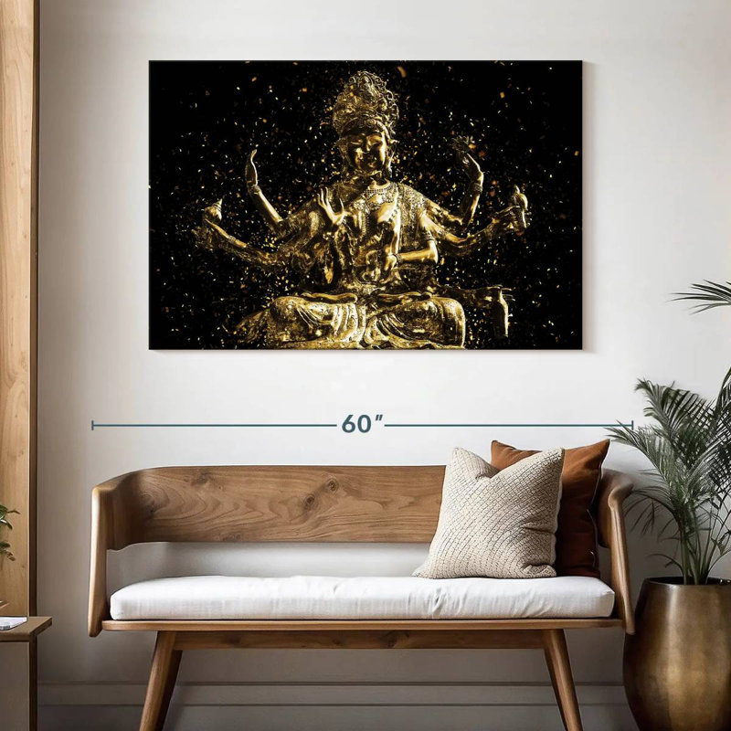Adella Shiva doré, H 32 po x l 48 po