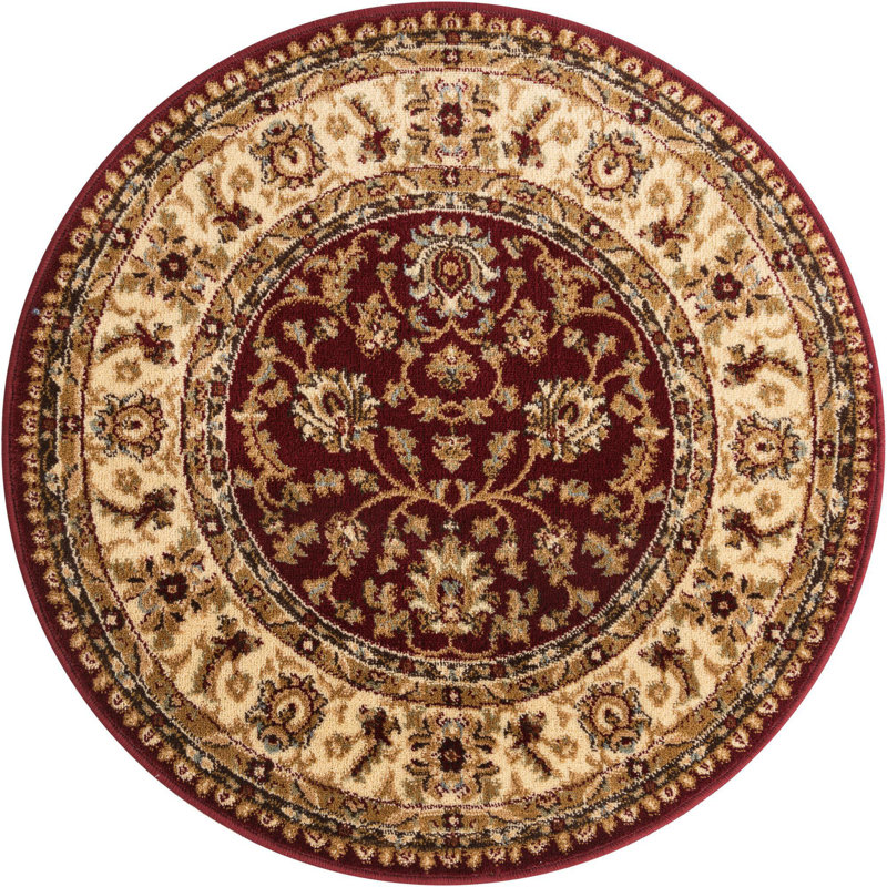 Tapis oriental Niles, Rond 3 pi 1 po, Rouge