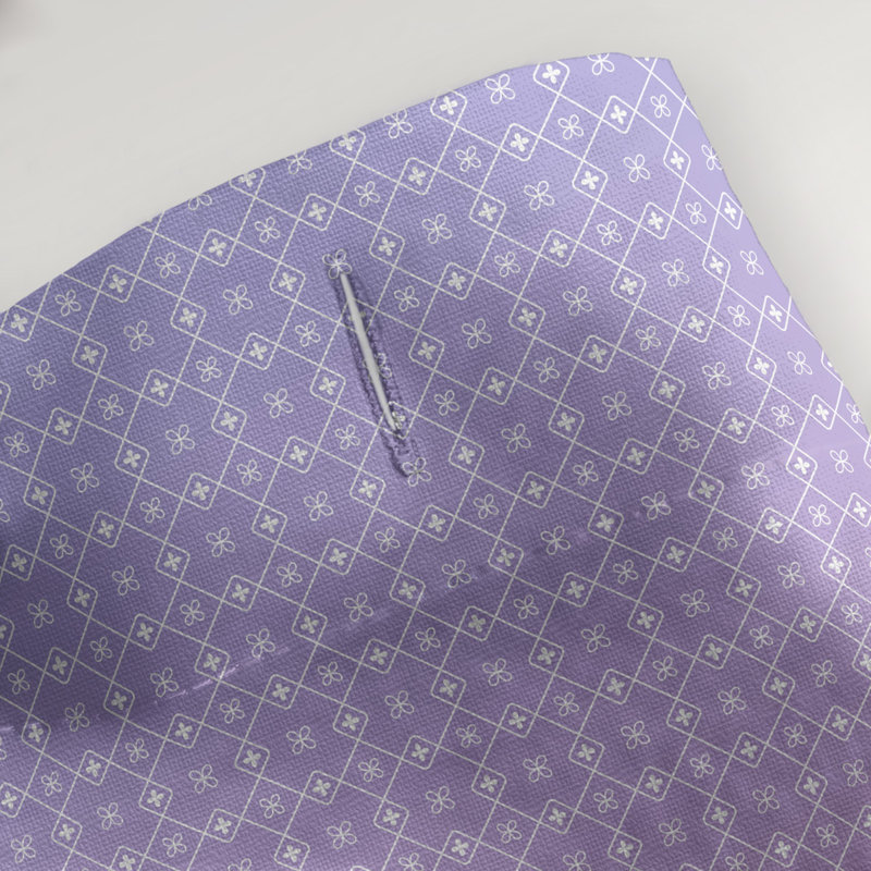 Rideau de douche simple Katelyn Elizabeth, Bleu / Rose