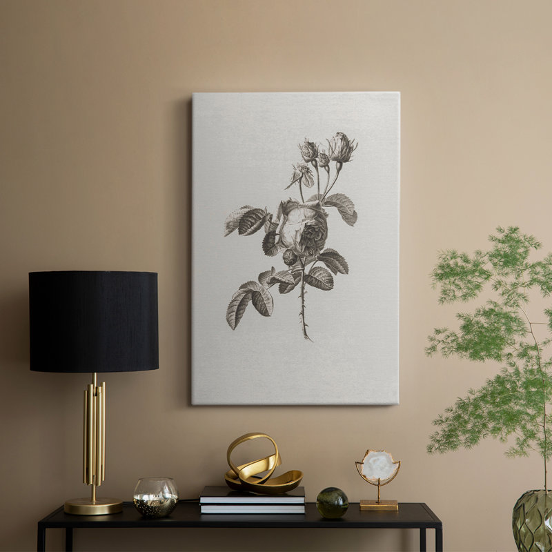 Imprimé floral rétro CCXXVII - galerie Cavas, H 12 po x l 8 po