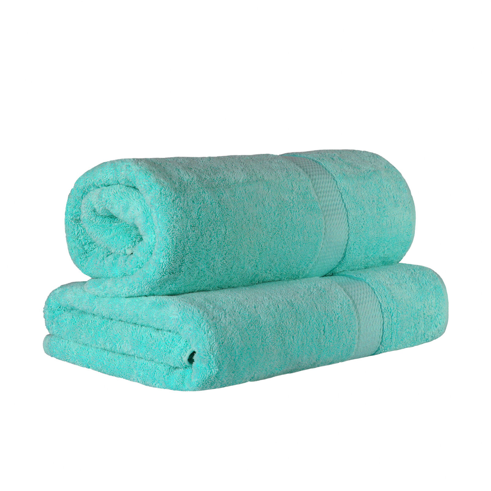 Renata 2-Piece Egyptian Cotton Bath Sheet Set, Turquoise