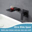 Robinet de lavabo de salle de bain mural à poignée simple avec bec cascade en laiton inclus-119207931