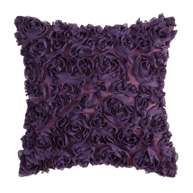 Coussin décoratif, 18 po x 18 po, Mauve
