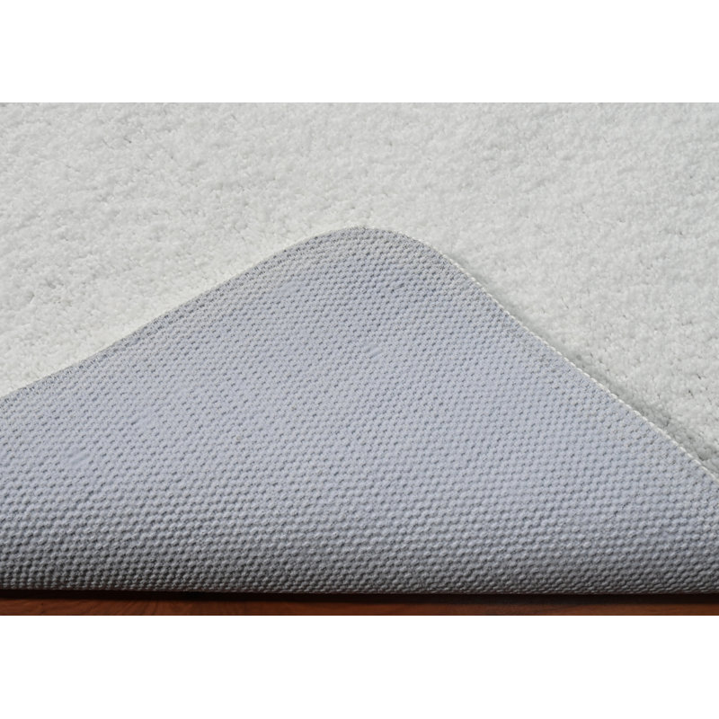 Ensemble de 2 tapis de bain en nylon avec envers antidérapant Felia, Blanc