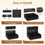 2-tier Coffee Station Organizer For Countertop, 10 Compartments, Tea Condiment Storage,coffee Bar Organizer For Office Breakroom, Home Kitchen, Black
