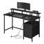 Daimar Metal Base Computer Desk with Power Outlet-936210591-936210585
