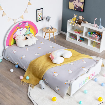 Lit plateforme pour enfants en tissu