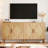 Buffet Cabinet with Storage Storage Cabinet with 2 Rattan Decorated Sideboard Cabinets Accent Cabinets for Living Room Dining Room Entryway Natural Oak