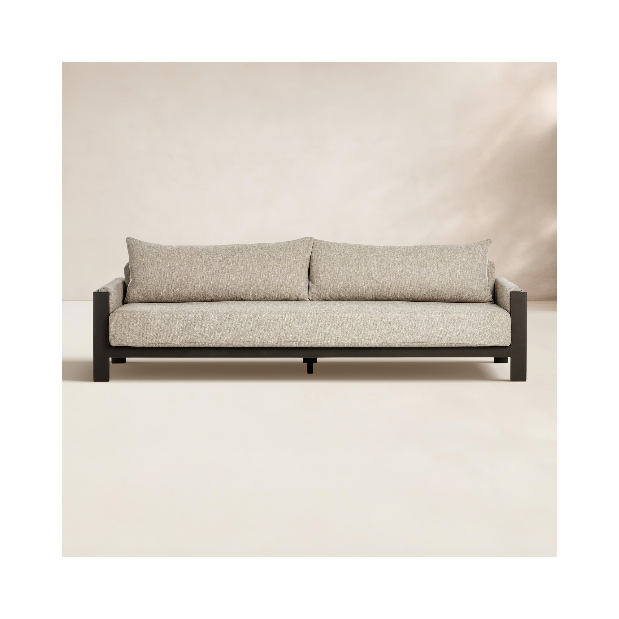 Chapman Outdoor Metal Sofa-106"-Bronze