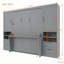 Lit escamotable mural avec placard, tiroirs et tablettes Murphy-115737578