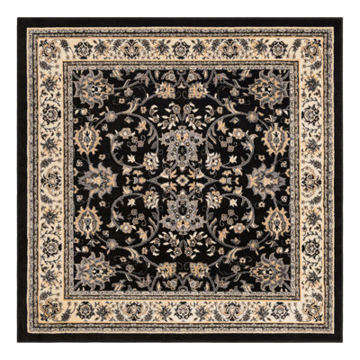 Hanan Floral Black Area Rug