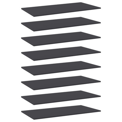 Bookshelf Boards 8 pcs Engineered Wood
