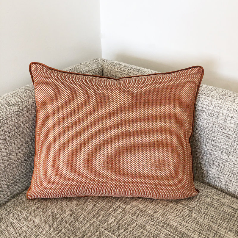 Feather Throw Pillow, Orange