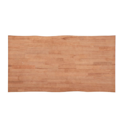 Natural Finish Four - Leg Rectangular Dining Table For 6 Diners, 30.08 Inches High, 33.94 Wide, 64.36 Long, Modern Style In Room With Wooden Legs Occupants, 30.08H X 33.94W 64.36L,