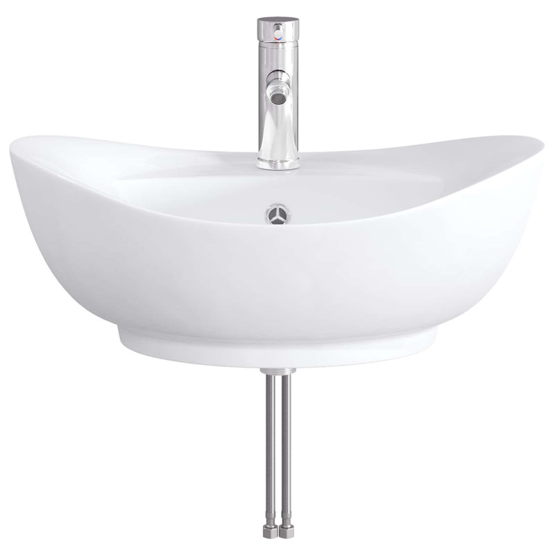 Belfry Bathroom 350mm W Metal Sink, Chrome