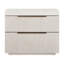 Quartz 34" Wide Mist Oak Nightstand with White Quartz Top and Electrical Outlets