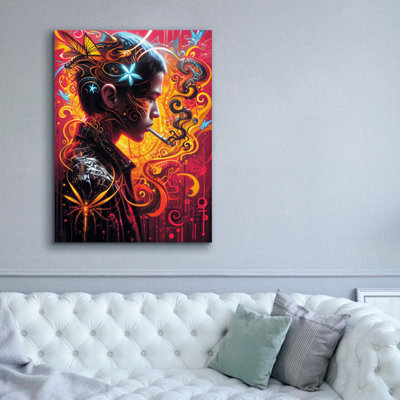 «Epic Graffiti» «Mythical Inhalations» par r3darch0n, art mural sur toile, 12 po x 16 po