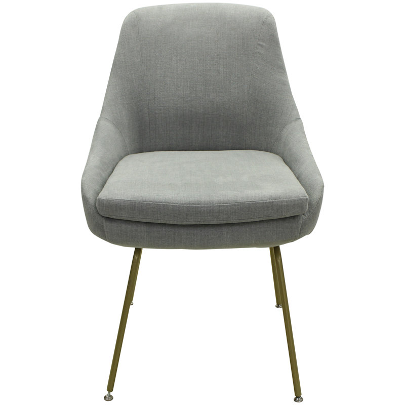 Chaise d'appoint Alizae, Gris, Or