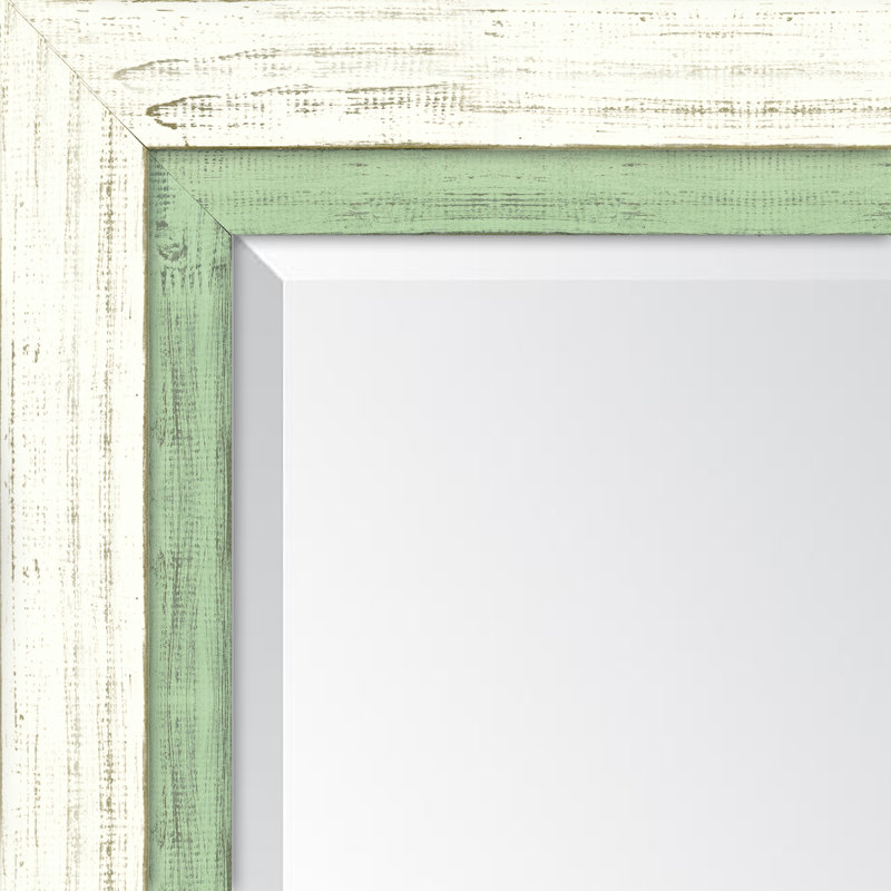 Chilhowie Wood Flat Wall Mirror, 44" H x 32" W, Mint