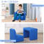 Ensemble de table et chaises convertibles 2-en-1 pour enfants pour salle de jeux-1828612951