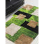 TAPIS EN POLYESTER ÉCOLOGIQUE ET À MAIN HAG touffeté à la main Heller - Rectangle | Vert beige | Géométrique moderne | High Pile | Épais fait à la main | Antidérapant | Tapis pour le salon-26156885
