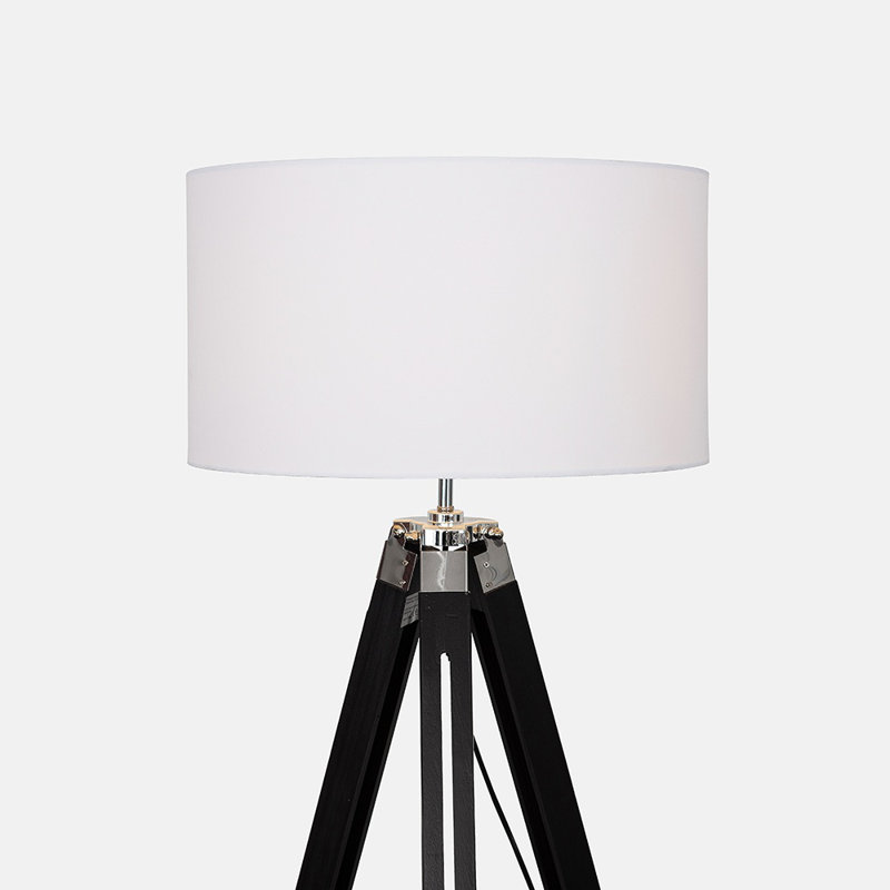 Simmonds 143.5cm Matt Tripod Floor Lamp, White, No