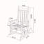 Fauteuil à bascule surdimensionné résistant aux intempéries avec dossier ergonomique, siège d'extérieur confortable pour pelouse et jardin