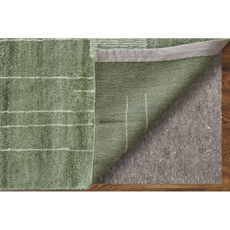 Agape Modern Abstract Green Area Rug, Rectangle 7'9" x 9'9"